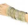 Ensoul Flower Mixed Metal Aztec Multi Bangle Set of 50 Ensoul Flower Mixed Metal Aztec Multi Bangle Set of 50