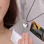 2pcs Custom Heart Shape Magnetic Couple Necklace for Him & Her Wishing Stone Matching Love Friendship Distance Puzzle Attracting Pendant for Men Women Valentine’s Day Fathers Day Christmas Gift 2pcs Custom Heart Shape Magnetic Couple Necklace for Him & Her Wishing Stone Matching Love Friendship Distance Puzzle Attracting Pendant for Men Women Valentine’s Day Fathers Day Christmas Gift