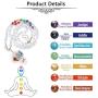 JOVIVI Natural Amethyst Rose Quartz Chakras Gemstone Healing Crystals Necklace Wire Wrapped Irregular Raw Clear Quartz Tree of Life Pendant Healing Pointed Reiki Energy Balancing