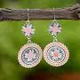 DAMLENG Unique Handmade Boho Vintage Flower Dangle Earrings National Style Retro Round Dangle Earrings for Women Girls Statement Jewelry Accessories DAMLENG Unique Handmade Boho Vintage Flower Dangle Earrings National Style Retro Round Dangle Earrings for Women Girls Statement Jewelry Accessories