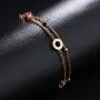 FILOBOKO Doulbe Layer Link Rose Gold Color Charm Chain Bracelets For Women Stainless Steel Bracelets Fashion Bangles Jewelry Gift FILOBOKO Doulbe Layer Link Rose Gold Color Charm Chain Bracelets For Women Stainless Steel Bracelets Fashion Bangles Jewelry Gift