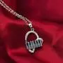 925 Sterling Silver Heart Pendant Piano Keyboard Necklace Music Jewelry for Women Girls