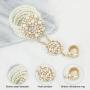SP Sophia Collection 1920s The Great Gatsby Flapper Party Austrian Crystal Pearl Bracelet Ring Chain Set