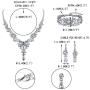 EVER FAITH Rhinestone Crystal Bridal Art Deco Floral Wave Teardrop Necklace Earrings Bracelet Jewelry Set