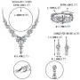 EVER FAITH Rhinestone Crystal Bridal Art Deco Floral Wave Teardrop Necklace Earrings Bracelet Jewelry Set