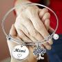 BEKECH Mimi Bracelet Grandma Mimi Charm Expandable Wire Bangle Mimi Jewelry Grandmother Gift for Family Mimi Nana Nonna
