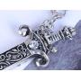 Alilang Antique Fantasy Medieval Renaissance Removable Scabbard Rune Sword Dagger Pendant Necklace