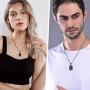 PROSTEEL Initial Letter Pendant Necklace for Men Women, Capital Letter Necklaces A to Z, Black/Yellow Gold Plated Stainless Steel Jewelry, Customize Text Available, Box Chain 20-22 inch Adjustable