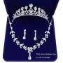 Jalisiol Bridal Wedding Jewelry Set, Luxury Crystal Rhinestone Hair Accessories Tiaras Crown Earrings Necklace Sets for Bride Wedding Prom Party Wedding Dress