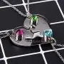 Fanery Sue Personalized Puzzle Pieces Heart Shape Necklace/Kaychain for Love Best Friends Family Custom Name/Date Matching Pendant Set with Gift Box Fanery Sue Personalized Puzzle Pieces Heart Shape Necklace/Kaychain for Love Best Friends Family Custom Name/Date Matching Pendant Set with Gift Box