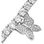 KMASAL Iced Out Bling Butterfly Choker Pendant Necklace 18K Gold Plated with 4mm Tennis Chain Hip Hop Lab Diamond Jewelry for Men Women