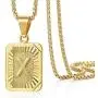 Trendsmax Initial A-Z Letter Pendant Necklace Mens Womens Capital Letter Yellow Gold Plated Stainless Steel Box Chain 22inch
