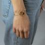 East Hill 12k Gold Plated 4mm Figaro Chain Bracelet for Women