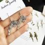 Gothic Dangle Earrings,Handcuff Razor Blade Silver-Colored Drop Earrings for Women Girls