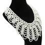 SEWTER Women RBG Dissent Collar Detachable Pearl Beaded False Collar Peter Pan Chokers Necklace Costume