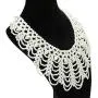 SEWTER Women RBG Dissent Collar Detachable Pearl Beaded False Collar Peter Pan Chokers Necklace Costume