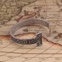 HAQUIL Viking Jewelry Metal Alloy Runes Cuff Bracelet for Men and Women