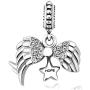 QueenCharms Open Angel Wings Charm Hope Star Beads for Charm Bracelets