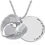 Angel Wing Memorial Keepsake Ashes Urn Pendant Necklace,I was His/Her Angel Now Hes/Shes Mine Cremation Jewelry for Mom