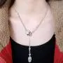 EVER FAITH Gothic Jewelry 2 Skull Cross Austrian Crystal Punk Y-Shaped Halloween Necklace EVER FAITH Gothic Jewelry 2 Skull Cross Austrian Crystal Punk Y-Shaped Halloween Necklace