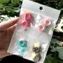 DAMLENG 4 Pairs Unique Fashion Chic Donut Dangle Earrings Charm Imitate Resin Food Drop Earrings Set For Women Girls Statement Jewellery Gifts