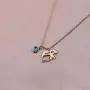 Zuo Bao Mama Bear Necklace Mom Necklace Mama and Baby Bear Necklace with 12 Months Birthstone Birthday Gift Family Jewelry for Her