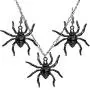 yiwushidaili Vintage Gothic Spider Earrings Necklace Set Punk Style Black Spider Insect Animal Chain Pendant Necklace Dangle Earrings Halloween Party Spider Jewelry for Men Women