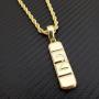 BLINGFACTORY Hip Hop Iced Lab Diamond Xanax Pendant & 4mm 24'' Rope Chain Necklace
