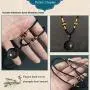 Sinymilk Double Rainbow Eyes Obsidian Stone Pendant Lucky Blessing Beads Amulet