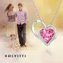Yasvitti Angel Wing Heart Necklace Love Necklace Silver Necklace for Women Embellished with Crystal from Swarovski Angel Wing Necklace Pendant Fashion Jewelry Birthday Gifts for Women