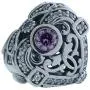 Pandora Opulent Heart Orchid & Clear CZ Charm 791964CZO