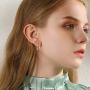 ZRO 3 Pairs Hoop Earrings 18K Gold Plated Hypoallergenic Stainless Steel Hoop Earrings Women Girls Gift