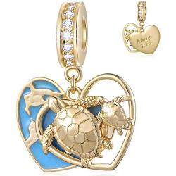 GEMDAZZ Ocean Series Charm Collection Fit European Women Bracelets - 925 Sterling Silver Starfish Shell Devil Fish Beads and Pendant, Birthday for Children/Friends/Marine Biologist