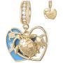GEMDAZZ Ocean Series Charm Collection Fit European Women Bracelets - 925 Sterling Silver Starfish Shell Devil Fish Beads and Pendant, Birthday for Children/Friends/Marine Biologist