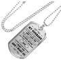 My Husband Dog Tag Necklace Pendant - Mens Jewelry - I Love You - Romantic Birthday Gifts from Wife On Xmas, Valentine, Wedding Anniversary.