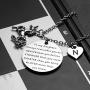 Joycuff to My Daughter Unicorn Gifts for Girls from Dad Mom Necklaces Always Remember You are Braver Than You Believe Inspirational Birthday Christmas Initial Jewelry Gift