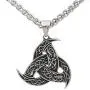 GuoShuang Men Stainless Steel Viking Odins Horn Wolf Pendant Necklace GuoShuang Men Stainless Steel Viking Odins Horn Wolf Pendant Necklace