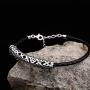 SA SILVERAGE 925 Sterling Silver Ancient Coins Bracelets for Women Leather Warp Bracelet