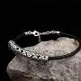 SA SILVERAGE 925 Sterling Silver Ancient Coins Bracelets for Women Leather Warp Bracelet SA SILVERAGE 925 Sterling Silver Ancient Coins Bracelets for Women Leather Warp Bracelet