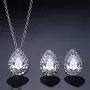 SYLVAWOLVES White Water Drop Jewelry Sets Fashion Teardrop Cubic Zirconia Jewelry for Women Bridesmaids Engagement