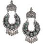 Bodha Antique Oxidised Silver Afghani Drop Earrings for Women & Girls (SJ_1344)