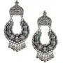 Bodha Antique Oxidised Silver Afghani Drop Earrings for Women & Girls (SJ_1344) Bodha Antique Oxidised Silver Afghani Drop Earrings for Women & Girls (SJ_1344)
