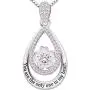 ALOV Jewelry Sterling Silver''You are the only one in my heart'' Cubic Zirconia Pendant Necklace ALOV Jewelry Sterling Silver''You are the only one in my heart'' Cubic Zirconia Pendant Necklace