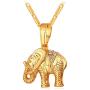 Lucky Elephant Pendant 18k Gold Plated/Platinum Plated Rhinestone Crystal Necklace