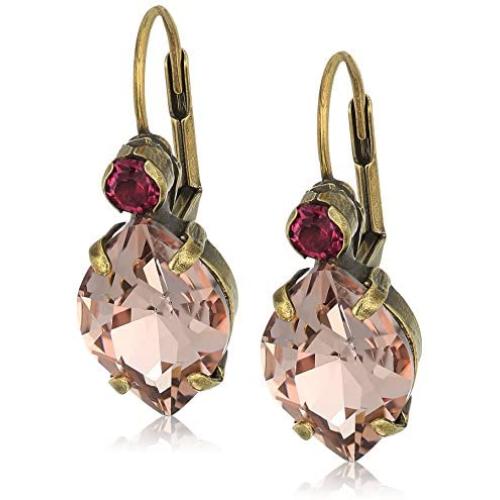 Sorrelli Navette Drop Earrings, Antique Gold-Tone Finish, Radiant Sunrise