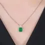 KEETEEN Colorful Life Sterling Silver Necklace with Princess Cut Pendant in Simulated Gemstones