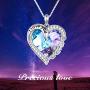 TOUPOP I Love You Forever Jewelry s925 Sterling Silver Infinity Heart Pendant Necklace Jewelry Gifts for Women Wife Girlfriend Mom Wedding Anniversary Birthday Mothers Day