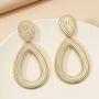 Sinkcangwu Punk Exaggerated Heart Dangle Earrings Statement Hip Hop Golden Geometric Big Drop Earrings Jewelry for Women