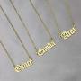 Joycuff Old English Name Necklace(Over 800 Names are in Stock) Personalized 18K Gold Plated Monogram Jewelry Christmas Birthday Gift for Women