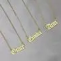 Joycuff Old English Name Necklace(Over 800 Names are in Stock) Personalized 18K Gold Plated Monogram Jewelry Christmas Birthday Gift for Women